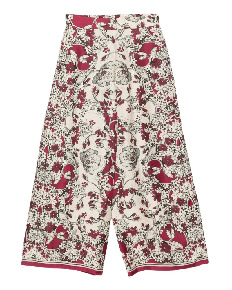 Antonio Marras Palazzohose mit Blumenprint - Nude Nude