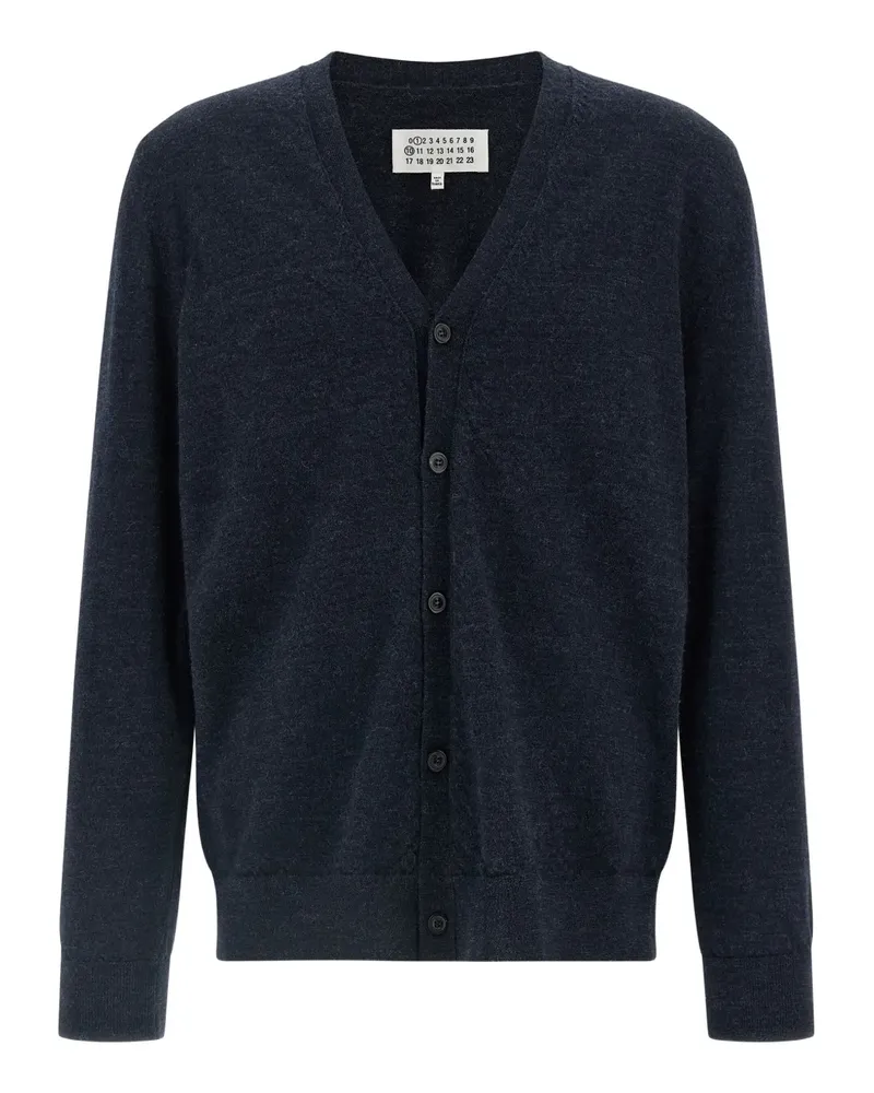 Maison Margiela Cardigan mit Ellenbogen-Patches - Blau Blau