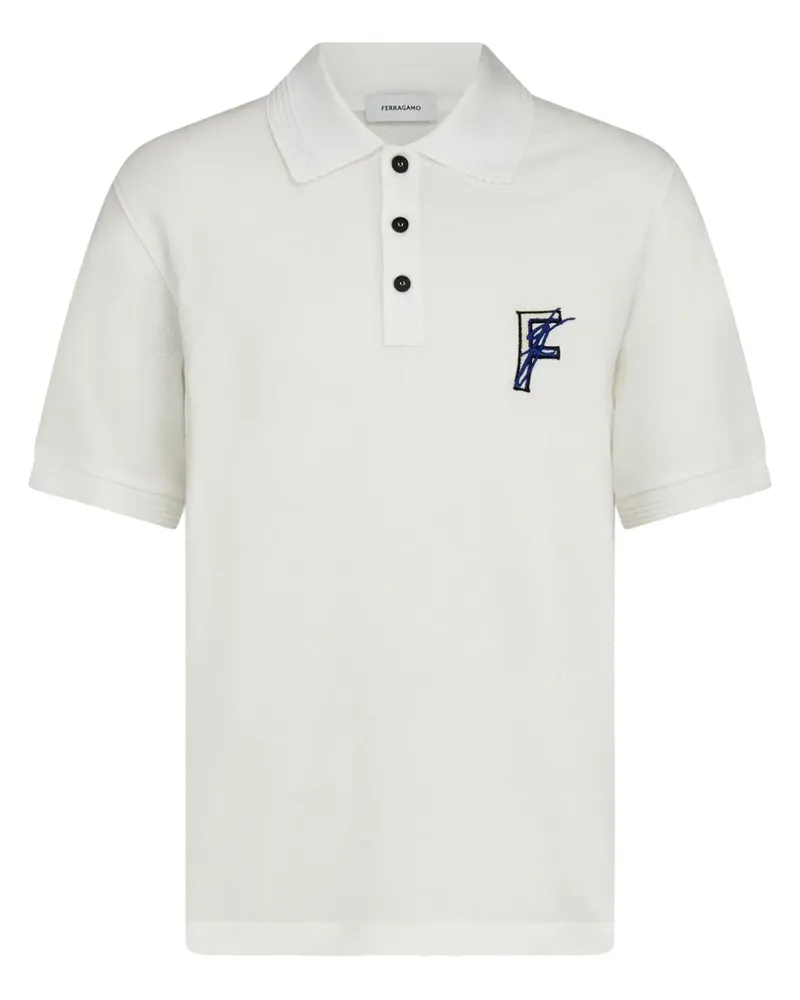 Ferragamo Klassisches Poloshirt - Weiß Weiß