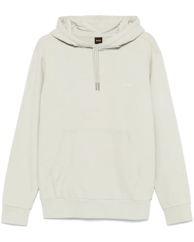 HUGO BOSS Hoodie mit Logo-Stickerei - Grau Grau