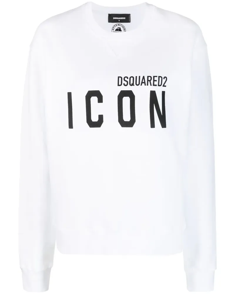 Dsquared2 Sweatshirt mit Logo-Print - Weiß Weiß