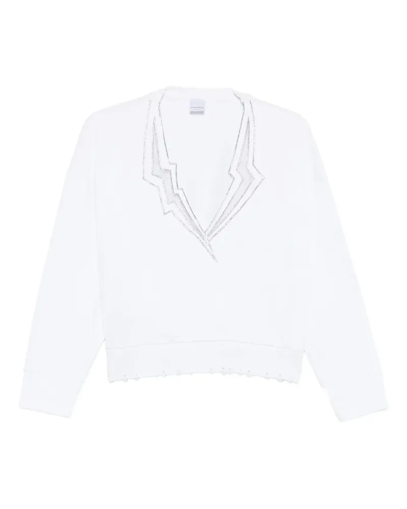 Pinko frayed sweater - Weiß Weiß