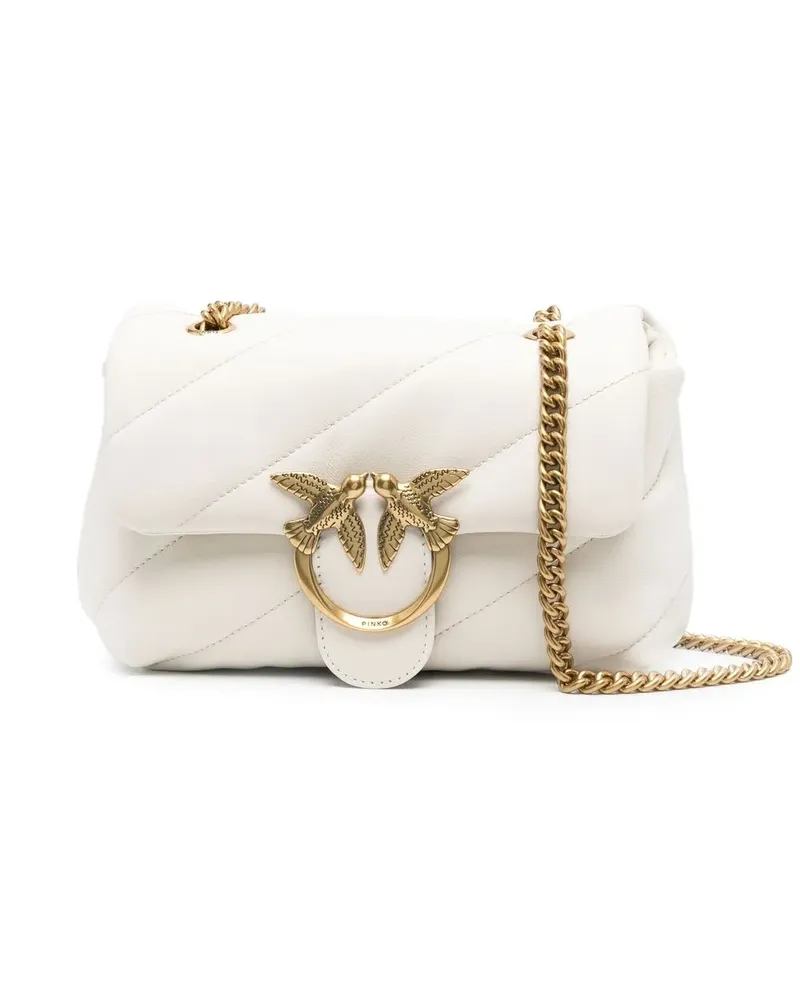 Pinko Gesteppte Schultertasche - Weiß Weiß