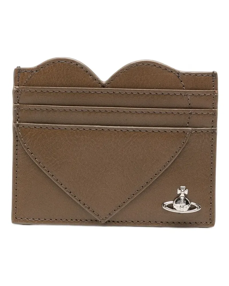 Vivienne Westwood Orb heart-patch card holder - Braun Braun