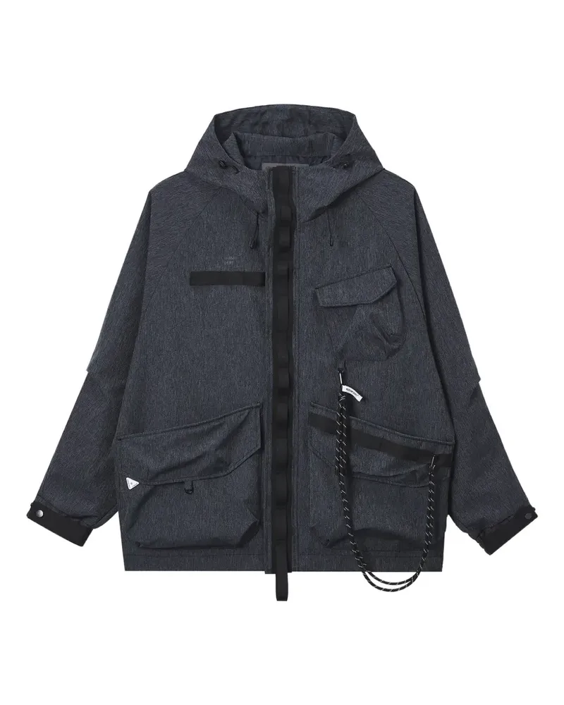 Musium Div. Kapuzenjacke mit Taschen - Blau Blau