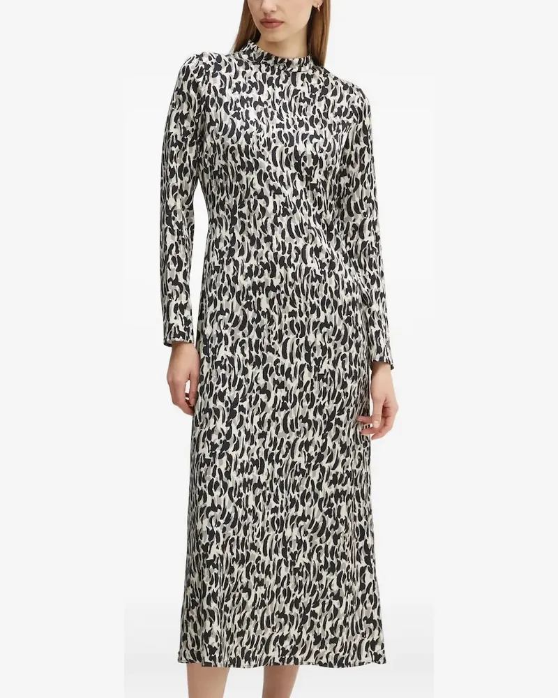 Marc O'Polo Midikleid mit grafischem Print - Weiß Weiß