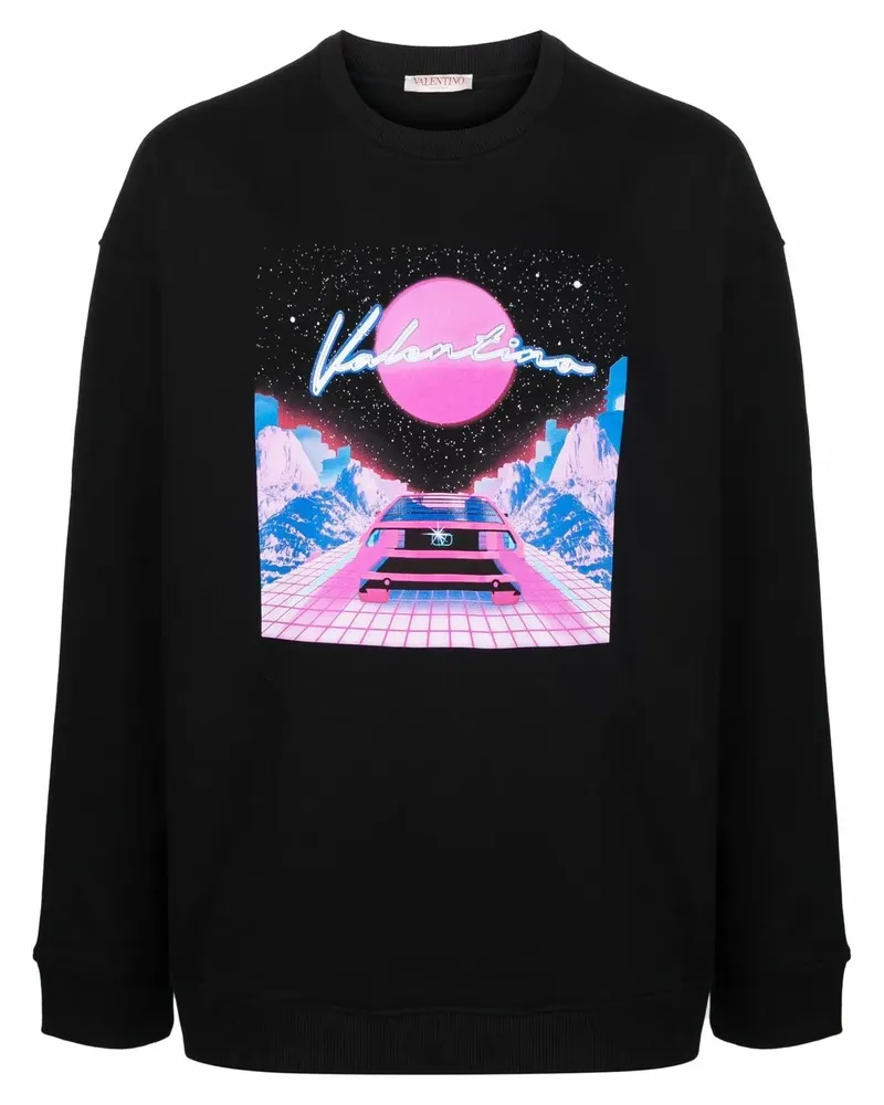 Valentino Garavani Sweatshirt mit grafischem Print - Schwarz Schwarz