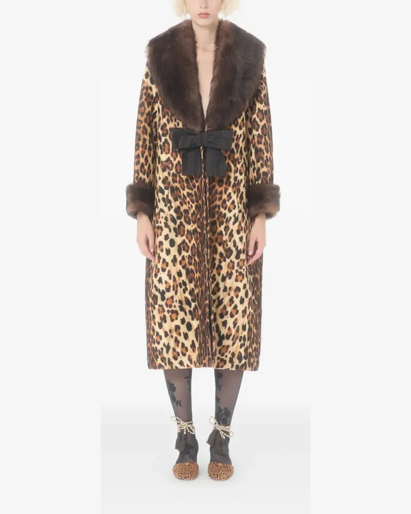 Valentino Garavani Mantel mit Shearling-Schleife - Braun Braun