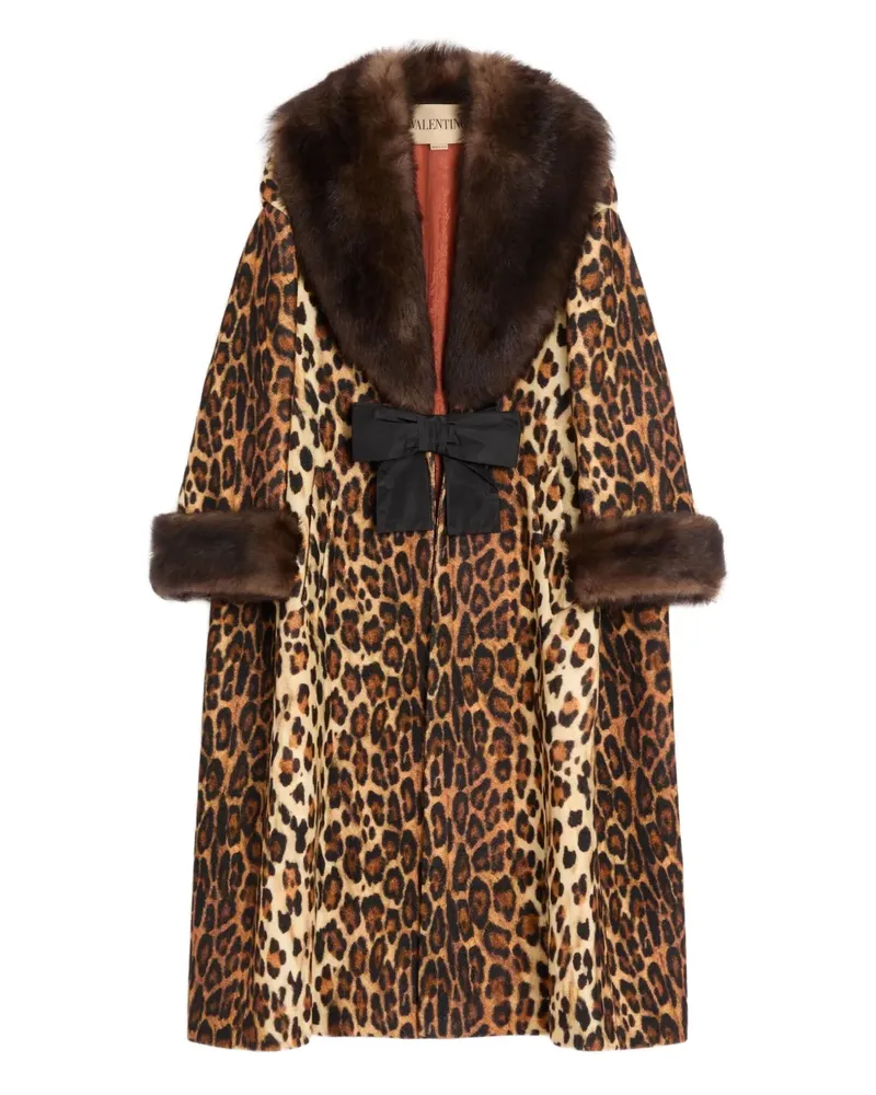 Valentino Garavani Mantel mit Shearling-Schleife - Braun Braun