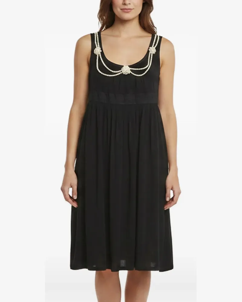Moschino Minikleid mit Perlen - Schwarz Schwarz