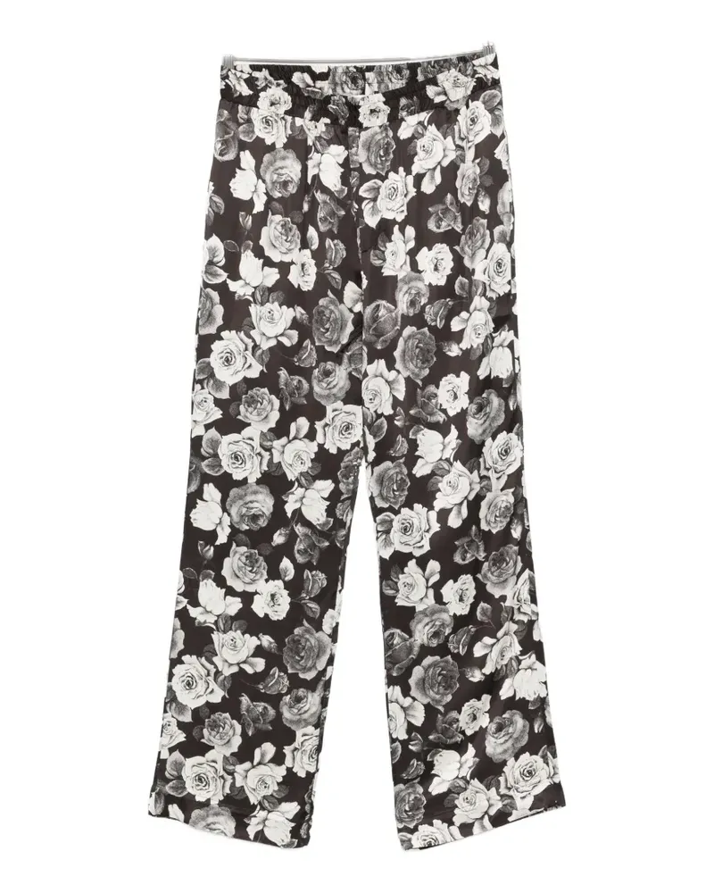 Ernest W. Baker floral-print trousers - Schwarz Schwarz