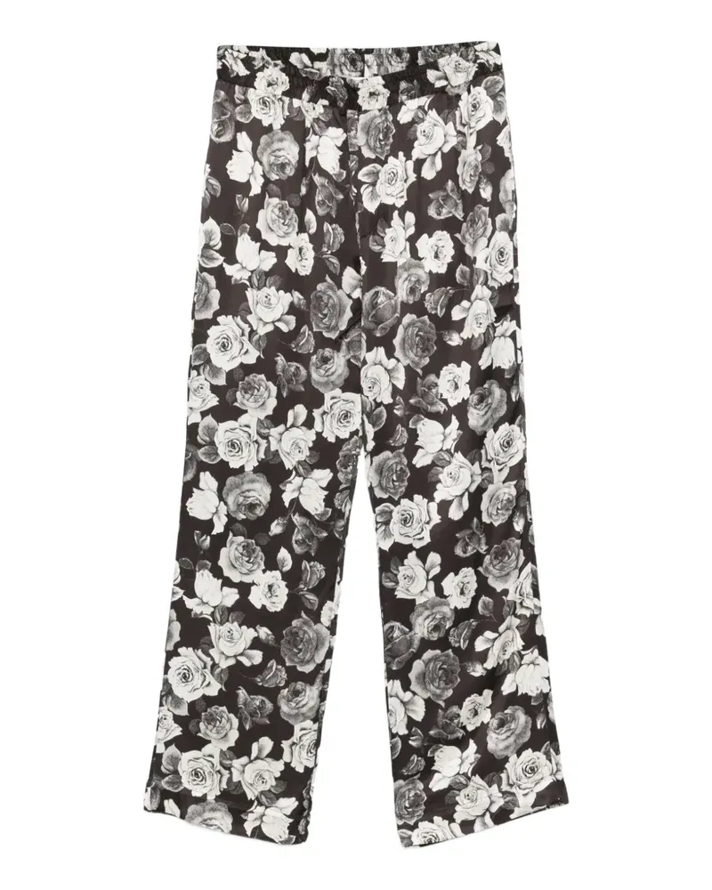 Ernest W. Baker floral-print trousers - Schwarz Schwarz