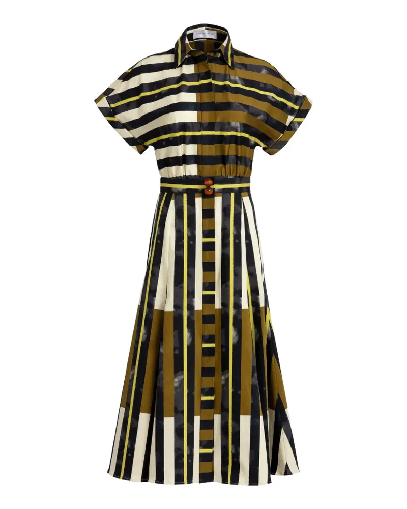 Silvia Tcherassi Noor striped midi dress - Grün Grün