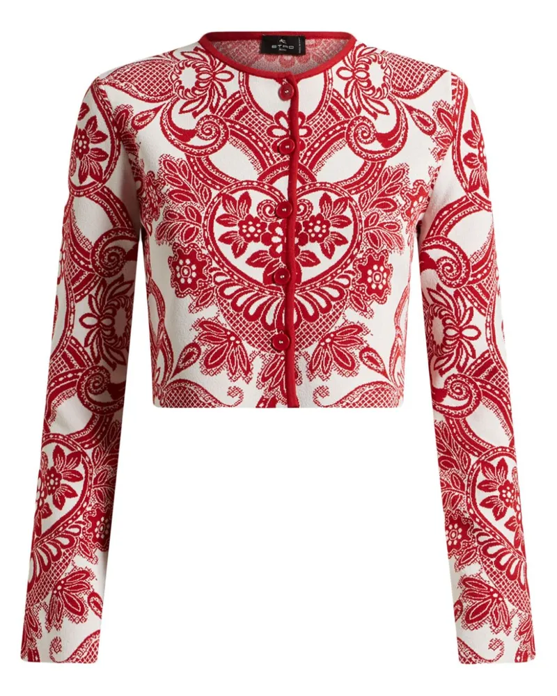 Etro Zweifarbiger Cropped-Cardigan - Rot Rot
