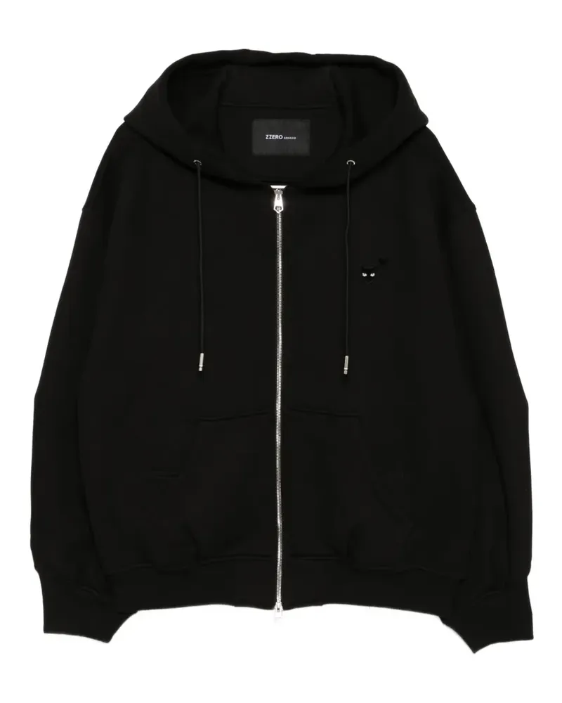 SONGZIO Hoodie mit Panther-Stickerei - Schwarz Schwarz