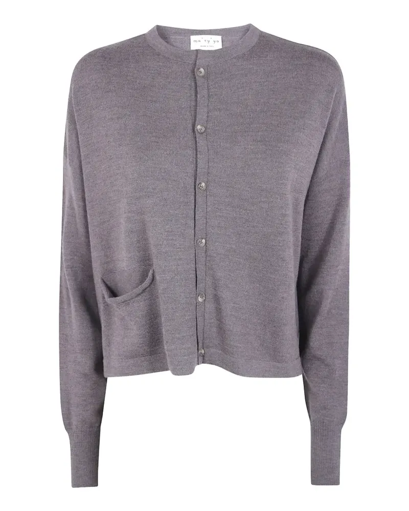 MA'RY'YA patch-pocket cardigan - Grau Grau