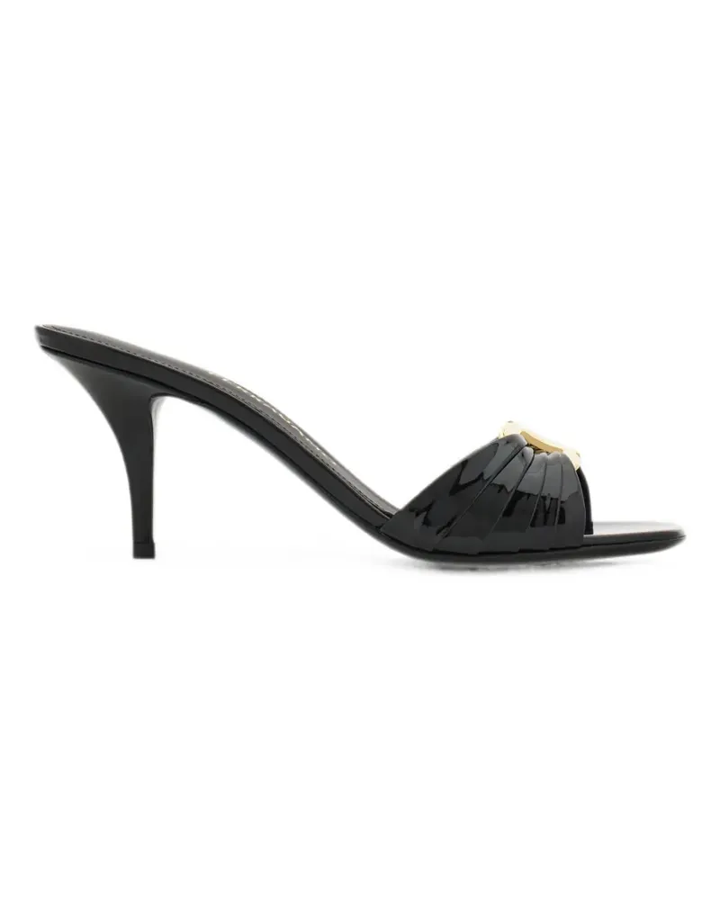Ferragamo Pantoletten mit Gancini-Ornament - Schwarz Schwarz