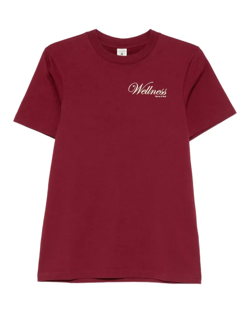 SPORTY & RICH T-Shirt mit Wellness-Print - Rot Rot