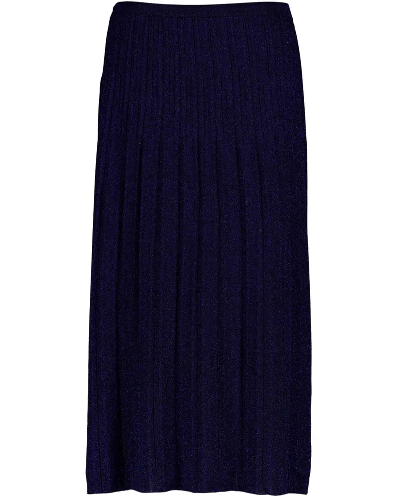 Zimmermann Gerippter Lurex-Midirock - Blau Blau