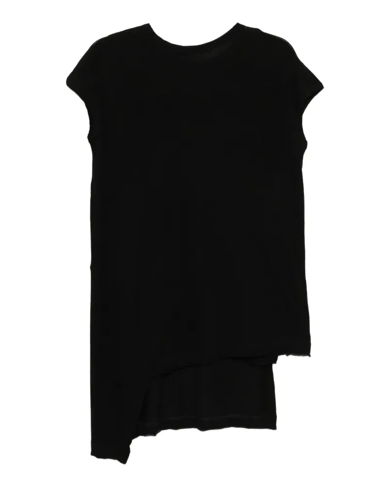 Yohji Yamamoto asymmetric layered T-shirt - Schwarz Schwarz