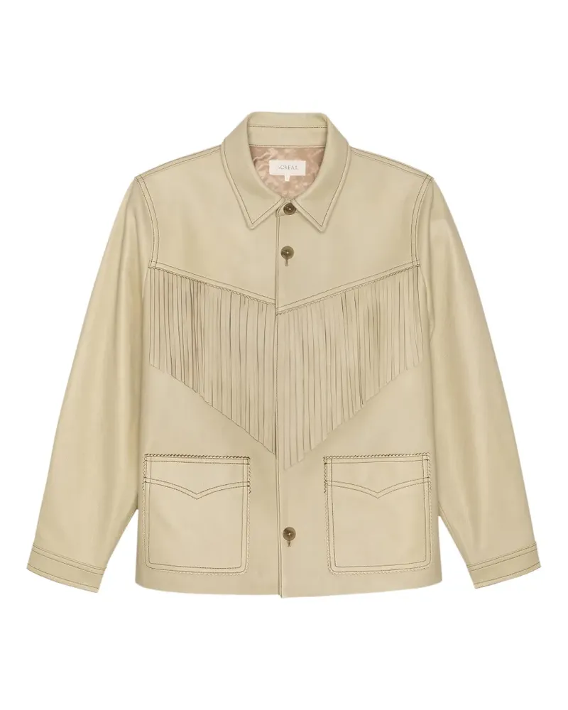 The Great fringe leather jacket - Nude Nude