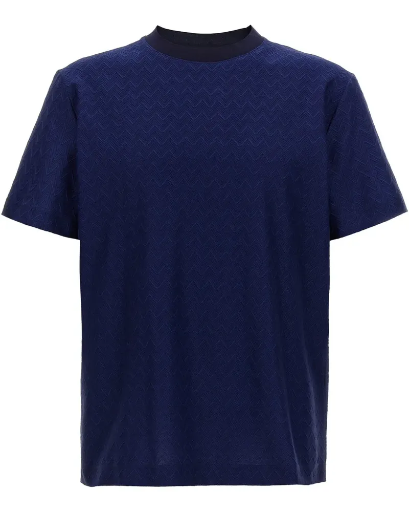 Missoni T-Shirt mit Zickzackmuster - Blau Blau