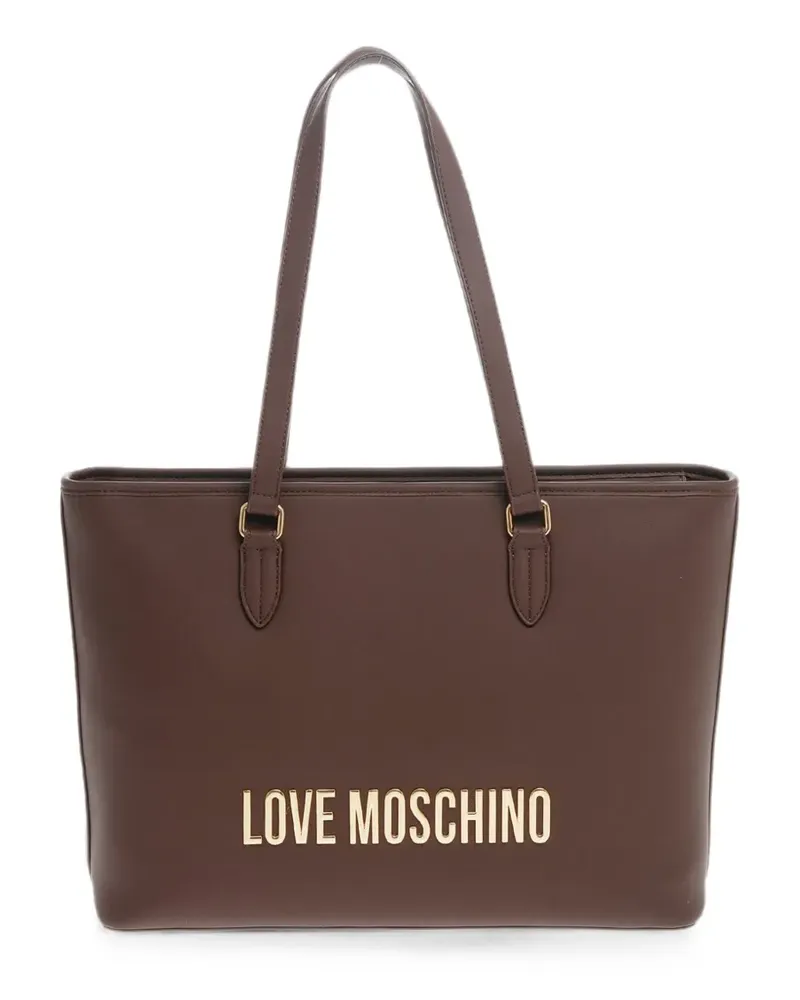 Moschino logo-lettering tote bag - Braun Braun