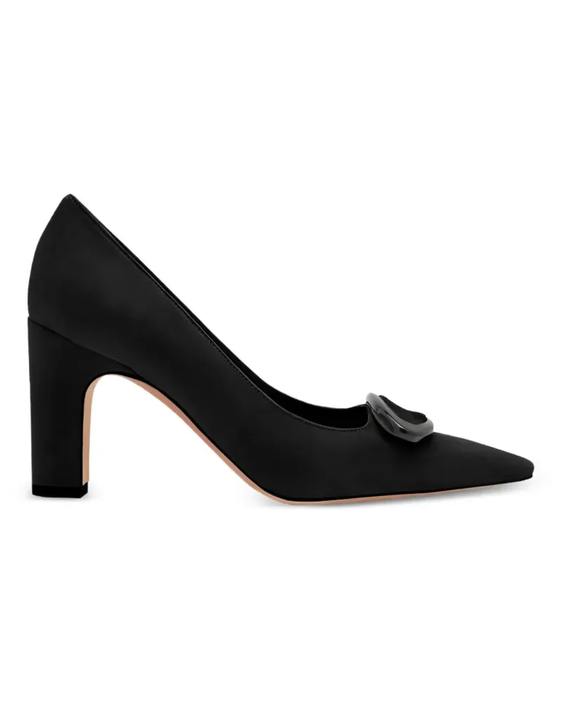 Manolo Blahnik Fenixhi Wildleder-Pumps mit spitzer Schnalle - Schwarz Schwarz