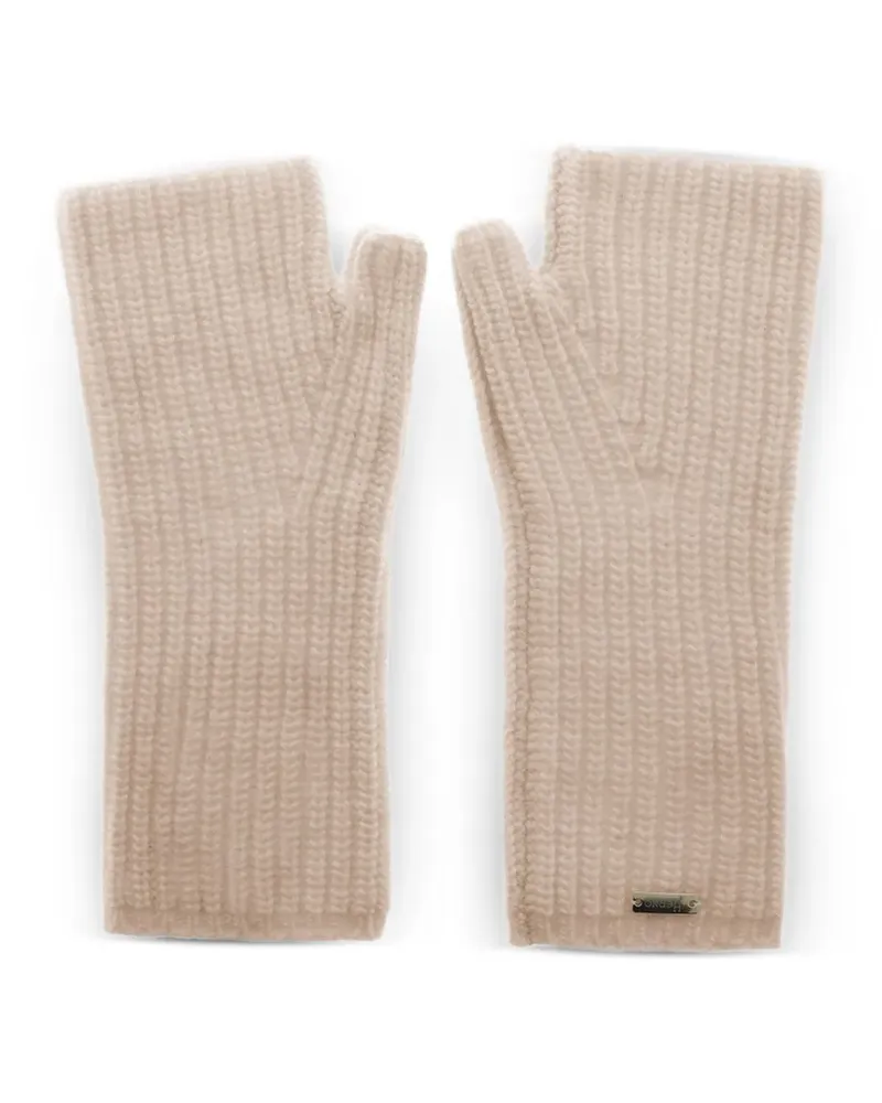 Herno Fingerlose Kaschmirhandschuhe - Nude Nude