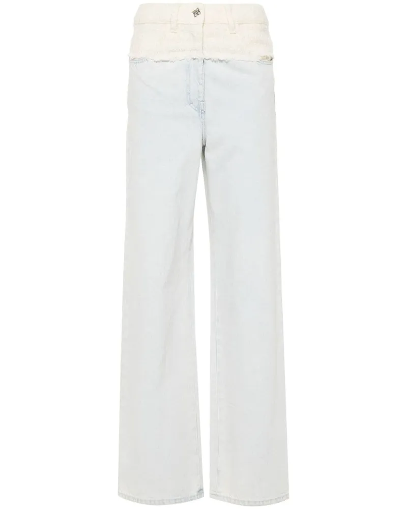Givenchy Jeans mit Tweed-Einsatz - Blau Blau