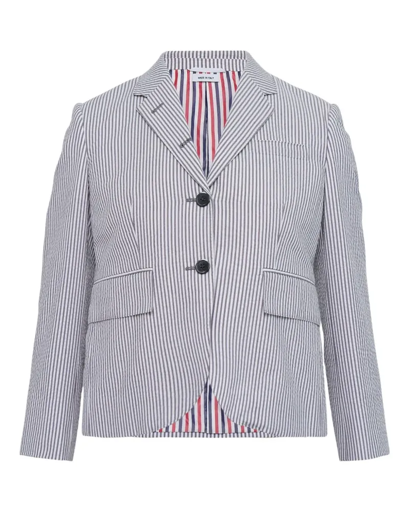 Thom Browne Gestreifte High Armhole Sport Jacke - Weiß Weiß