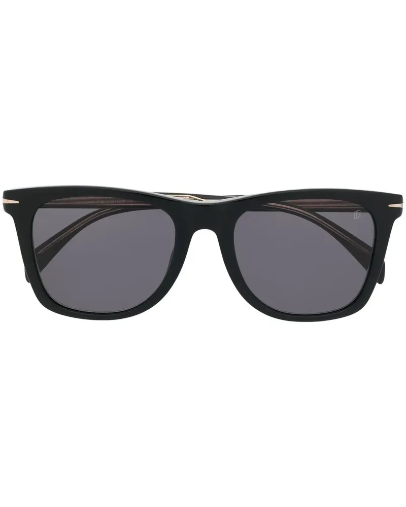 EYEWEAR by DAVID BECKHAM Sonnenbrille mit eckigem Gestell - Schwarz Schwarz