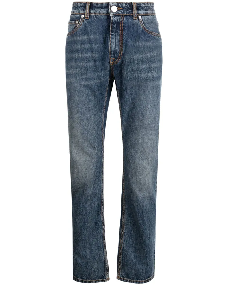 Etro Slim-Fit-Jeans mit Pegaso-Motiv - Blau Blau