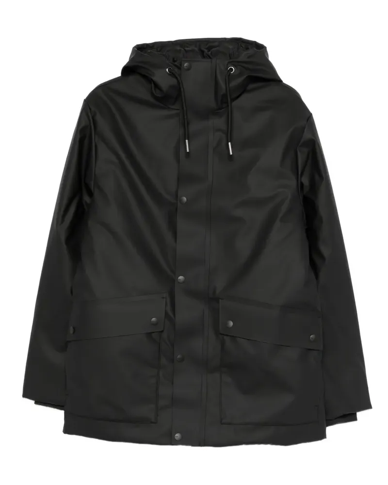 RAINS Wasserdichte Nome Kapuzenjacke - Schwarz Schwarz