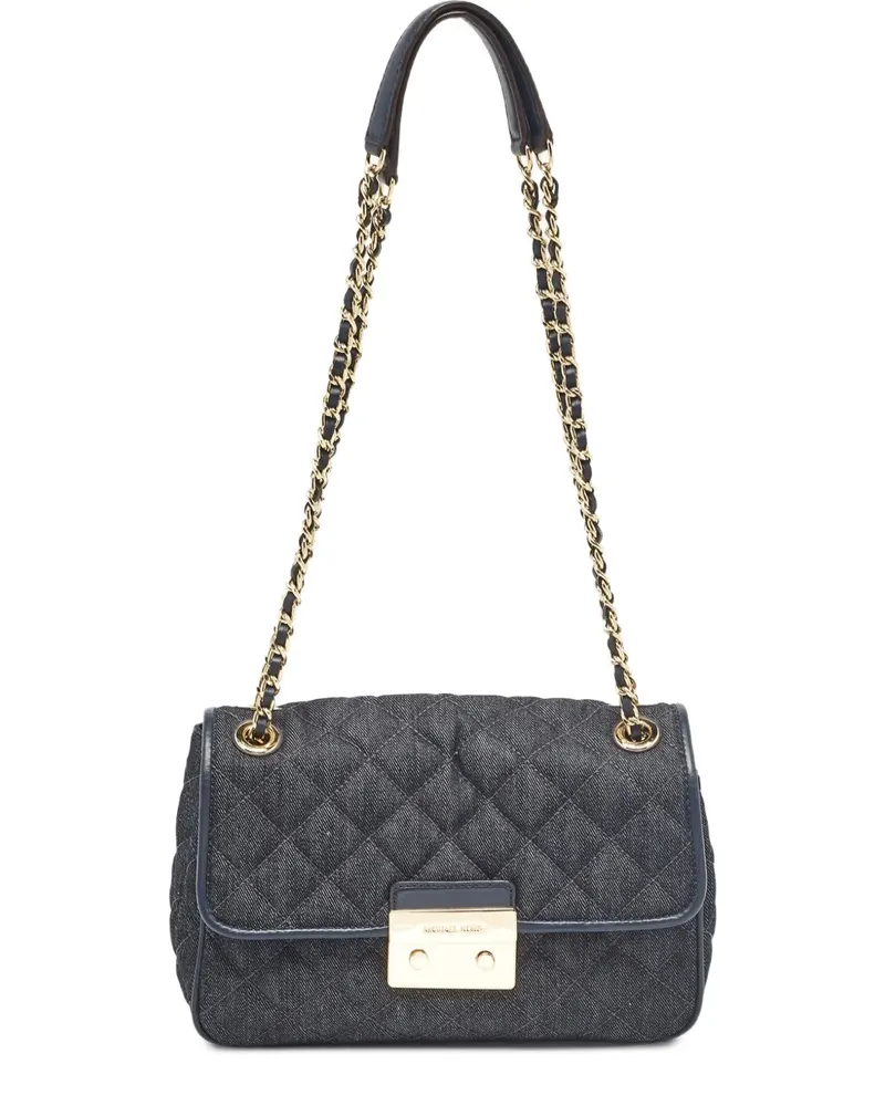Michael Kors Sloan Schultertasche aus Denim - Blau Blau