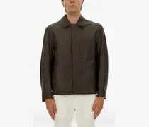 Klassische Lederjacke - Braun