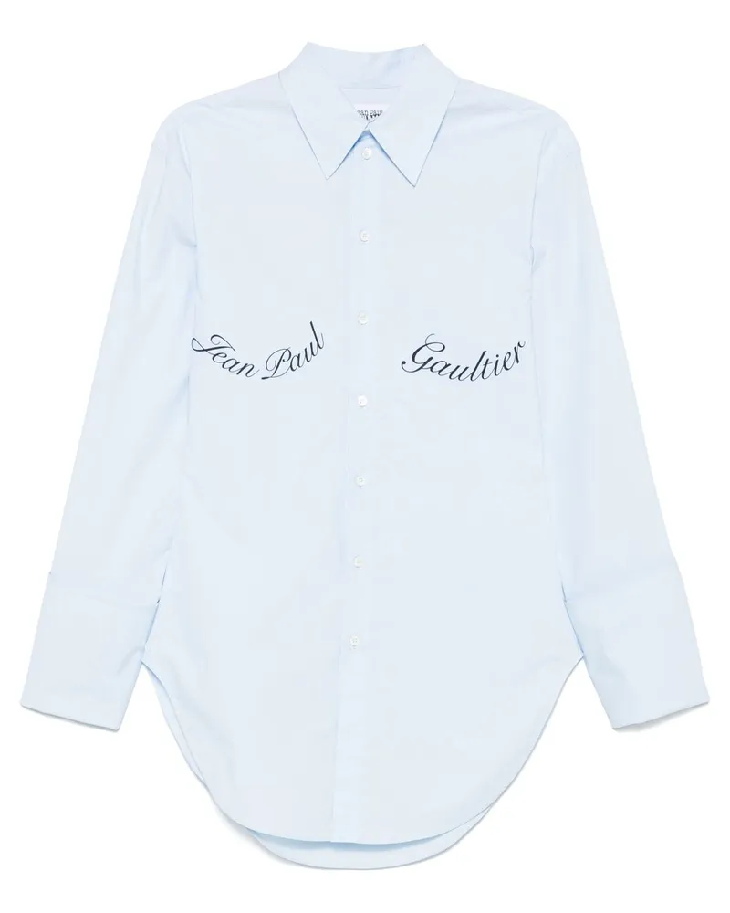 Jean Paul Gaultier Hemd mit Logo-Print - Blau Blau