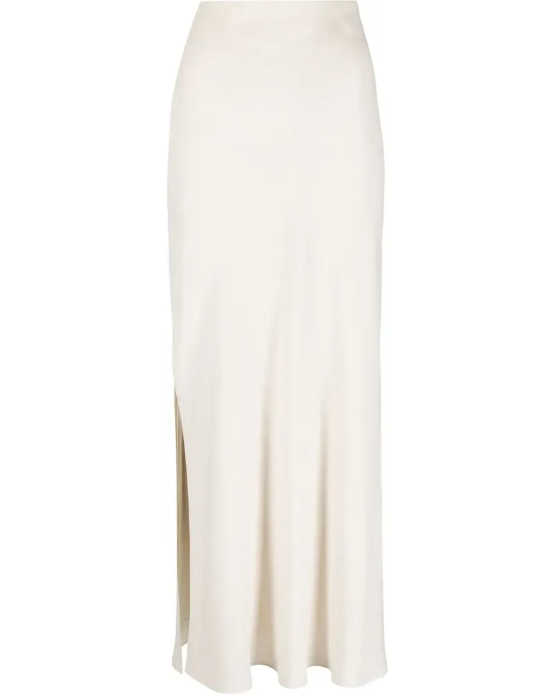 Brunello Cucinelli Midirock aus Satin - WHITE White