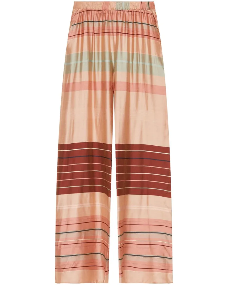Hanro Gestreifte Pyjama-Hose mit Stretchbund - Rosa Rosa