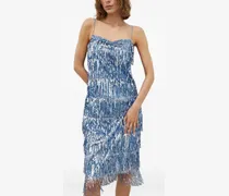 Kleid mit Pailletten - Blau