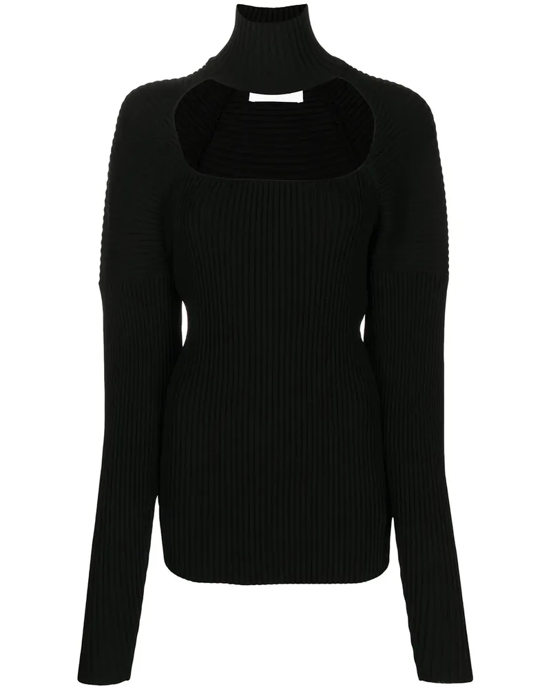 AMBUSH Gerippter Strickpullover mit Cut-Outs - Schwarz Schwarz