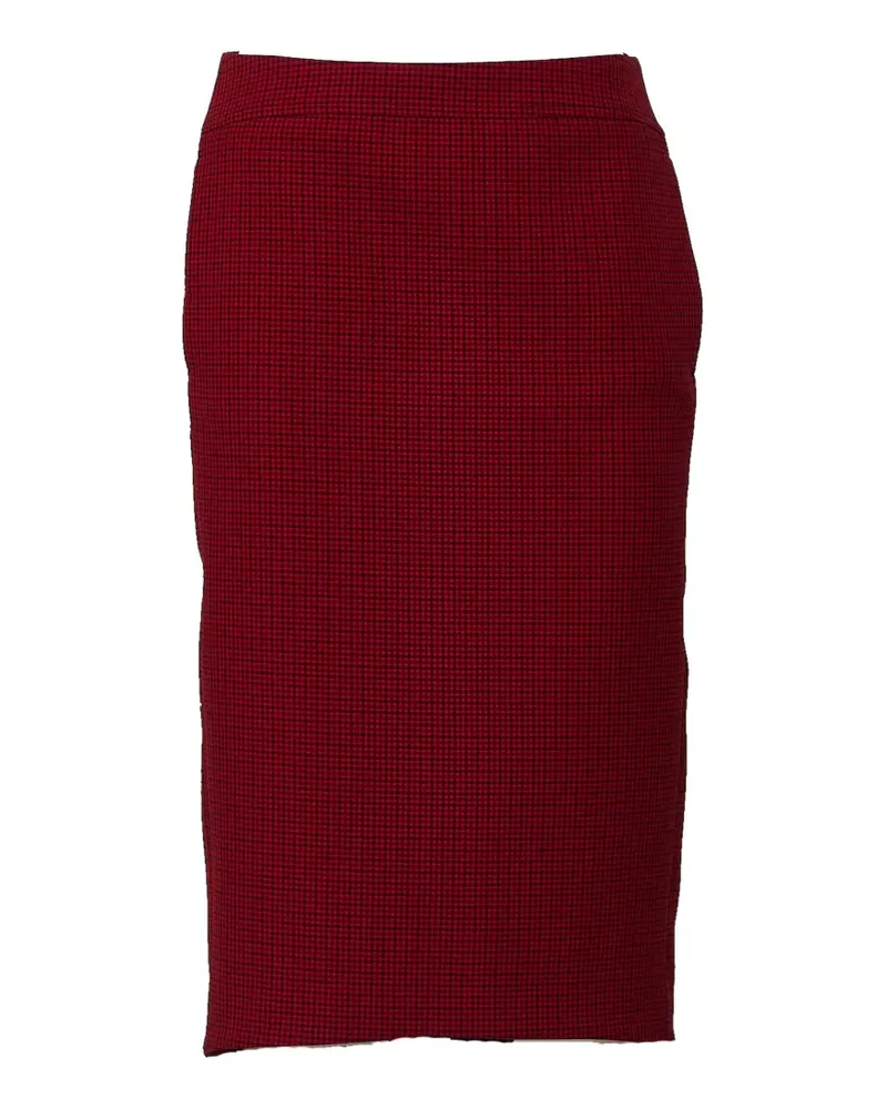 N° 21 check-pattern slit-detail skirt - Rot Rot