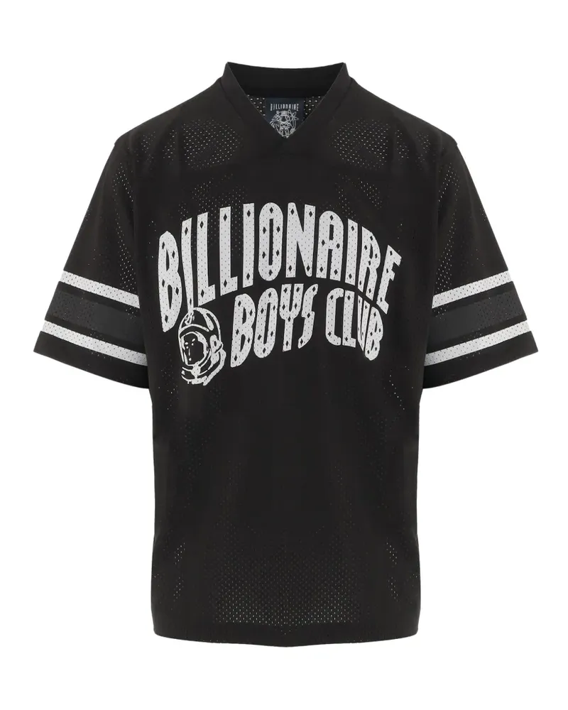 Billionaire logo-print perforated T-shirt - Schwarz Schwarz