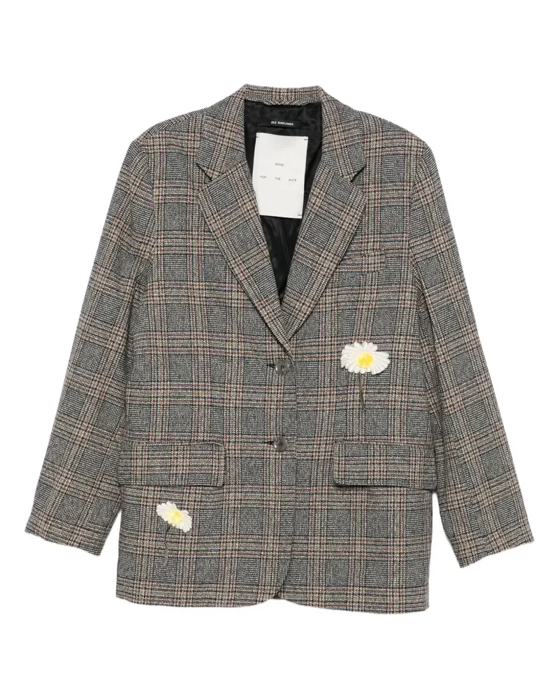 Song For The Mute Blazer mit Blumenapplikation - Grau Grau