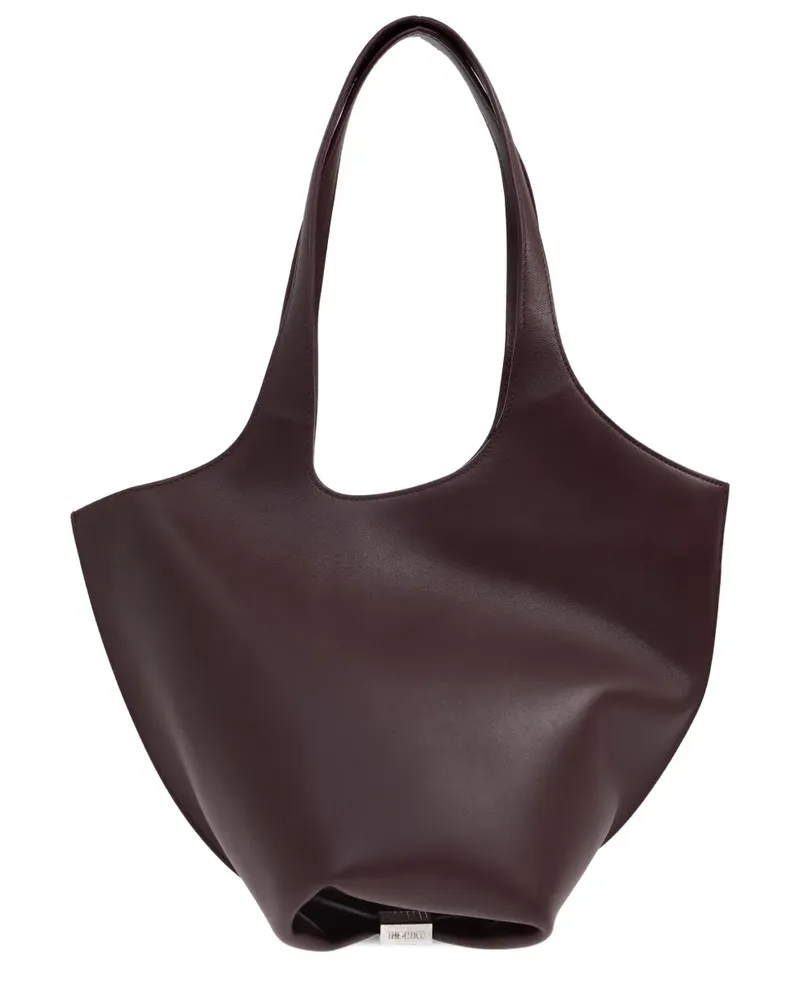 ATTICO medium La Scoop silver-tone tote bag - Braun Braun