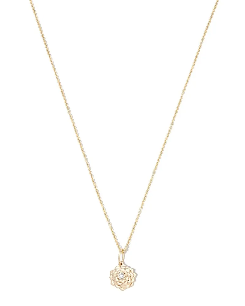 Sydney Evan 14kt Gelbgoldhalskette mit Diamanten Gold