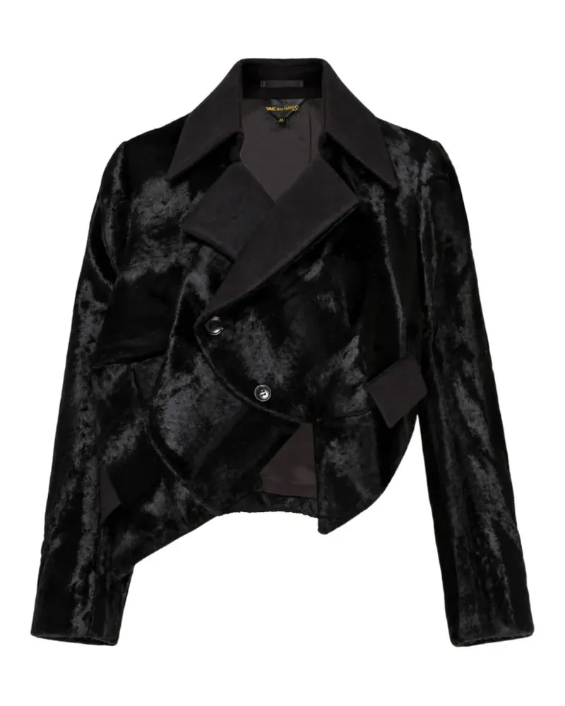 Comme des Garçons Asymmetrische Jacke - Schwarz Schwarz