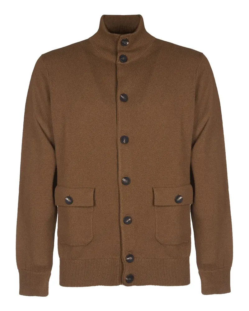 Filippo de Laurentiis Cardigan mit Tasche - Braun Braun