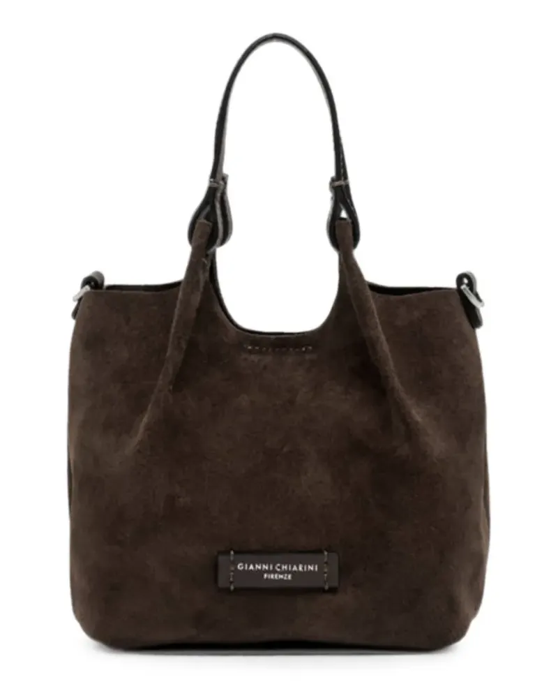 Gianni Chiarini Dua suede tote bag - Braun Braun