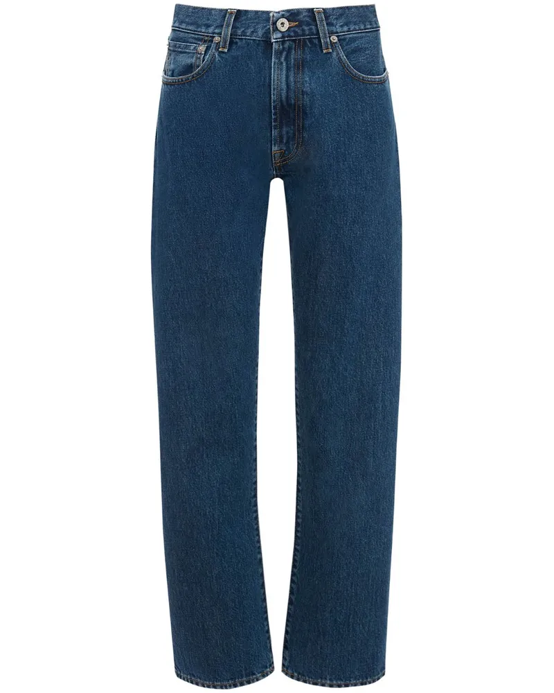 J.W.Anderson Gerade High-Rise-Jeans Blau